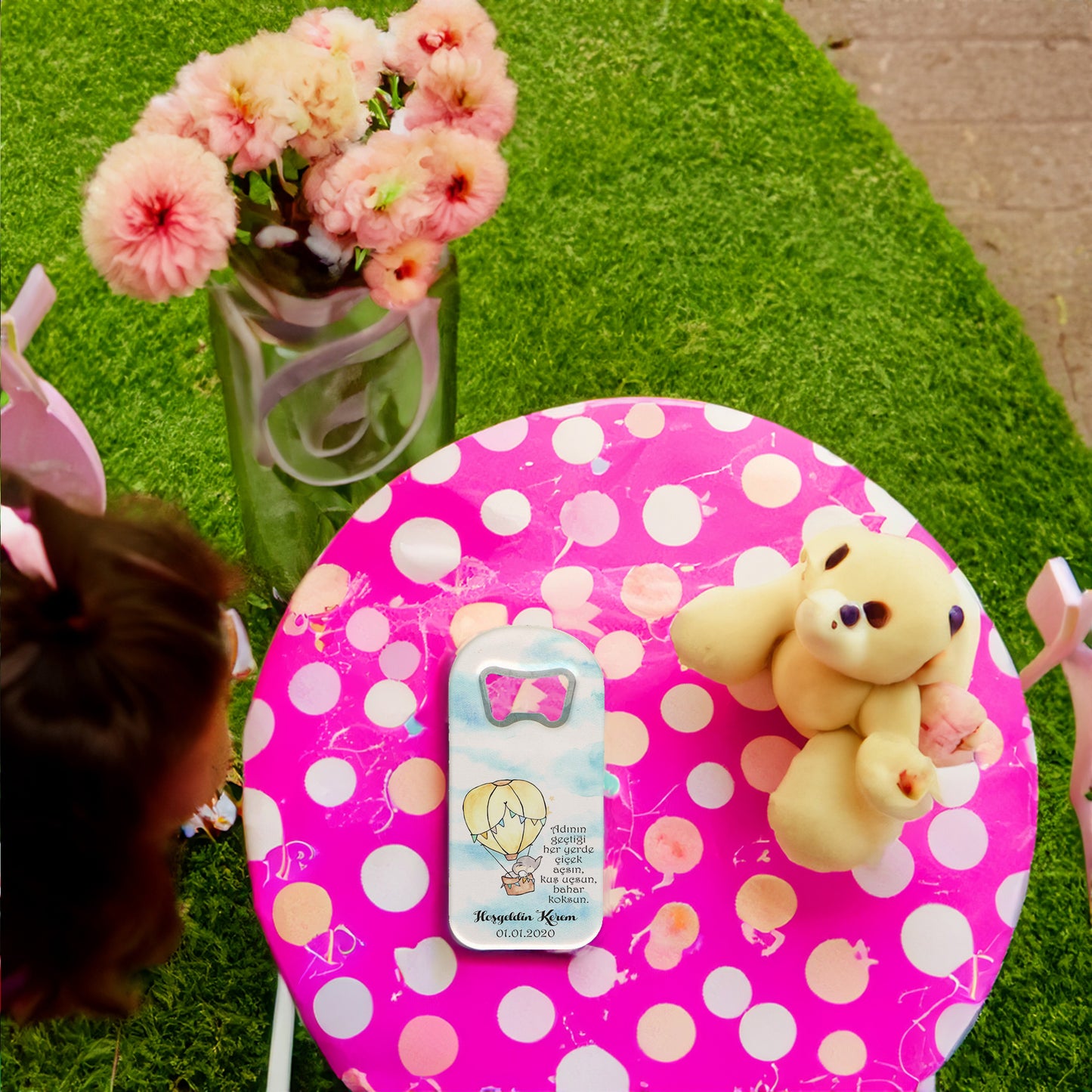 Mavi Bulutlu Balon Temalı Plastik Açacak Magnet | Doğumgünü, Babyshower, Diş Buğdayı ve Sünnet Organizasyonlarınızın Unutulmaz Hatırası!