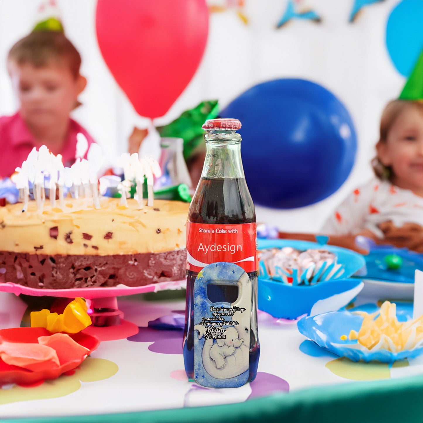 Fil ve Yavrusu Temalı Plastik Açacak Magnet | Doğumgünü, Babyshower, Diş Buğdayı ve Sünnet Organizasyonlarınızın Unutulmaz Hatırası!
