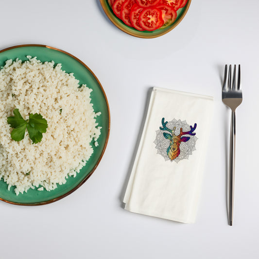 "Geyik Mandala" Baskılı Peçeteler - AyDesign.com.tr