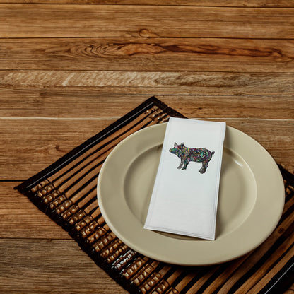 Domuz Mandala Baskılı Peçete – Neşeli ve Renkli Sofralar İçin | Kidzia