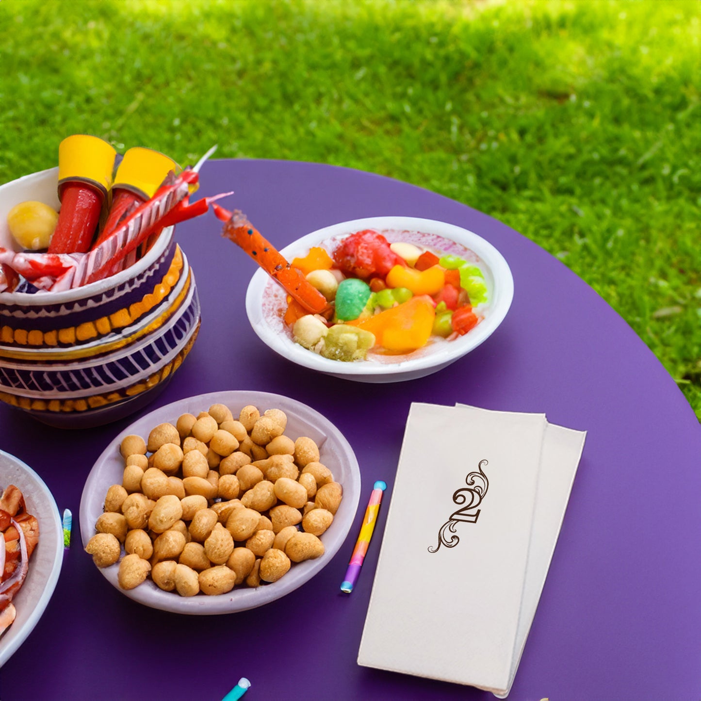 2 Rakamı Baskılı Peçeteler - AyDesign.com.tr