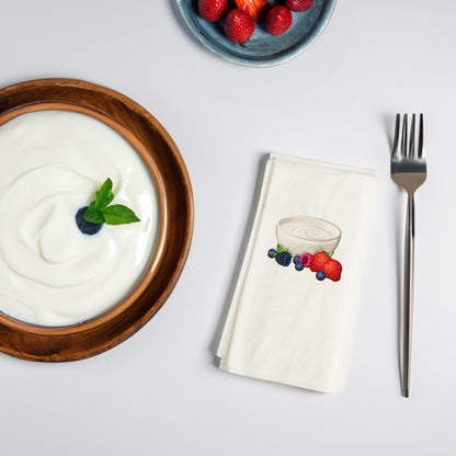 "Meyveli Yoğurt" Baskılı Peçeteler - AyDesign.com.tr