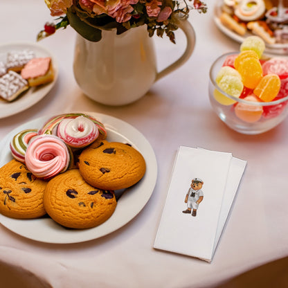 Deniz Temalı Kaptan Ayıcık Baskılı Kağıt Peçete 33x33 cm Solventsiz, İpeksi Dokulu – Kidzia