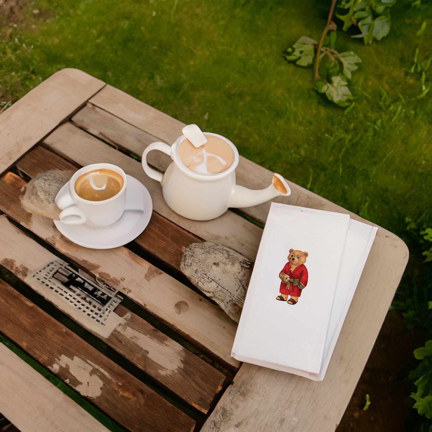 Kırmızılı Ayıcık Baskılı Kağıt Peçete 33x33 cm Solventsiz, Çift Katlı, İpeksi Dokulu – Kidzia