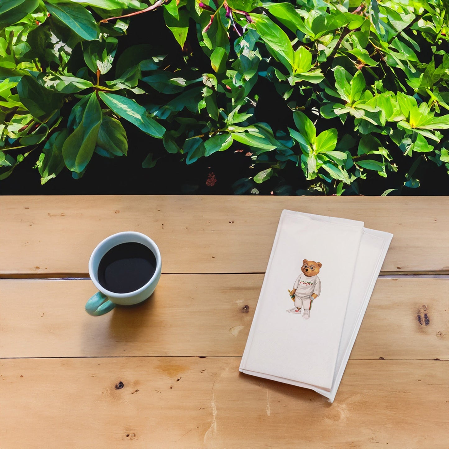 Şampanyalı Ayıcık Baskılı Kağıt Peçete 33x33 cm Solventsiz, İpeksi Dokulu – Kidzia