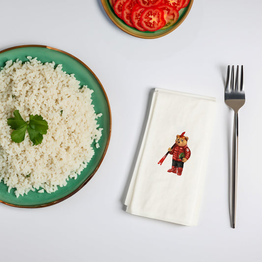 Kayaklı Ayıcık Baskılı Kağıt Peçete 33x33 cm Solventsiz, İpeksi Dokulu, Çift Katlı – Kidzia