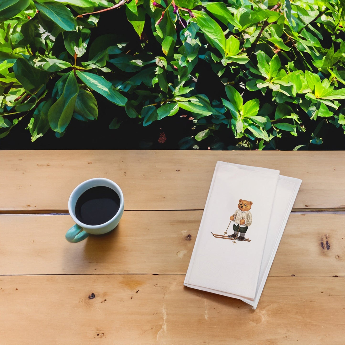 Kayakçı Ayıcık Baskılı Kağıt Peçete 33x33 cm Solventsiz, İpeksi Dokulu – Kidzia