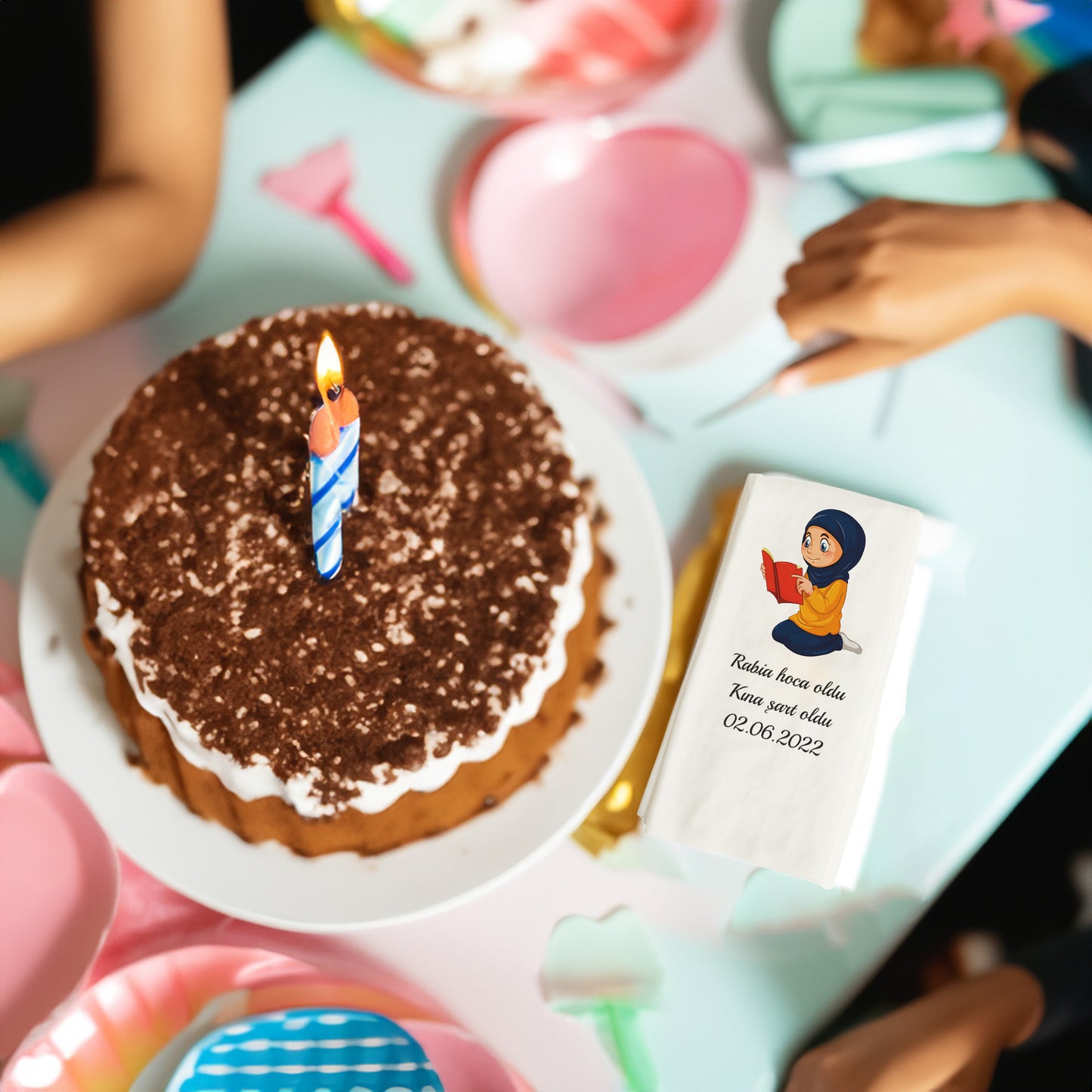 Tesettürlü Kadın Baskılı Peçeteler - AyDesign.com.tr