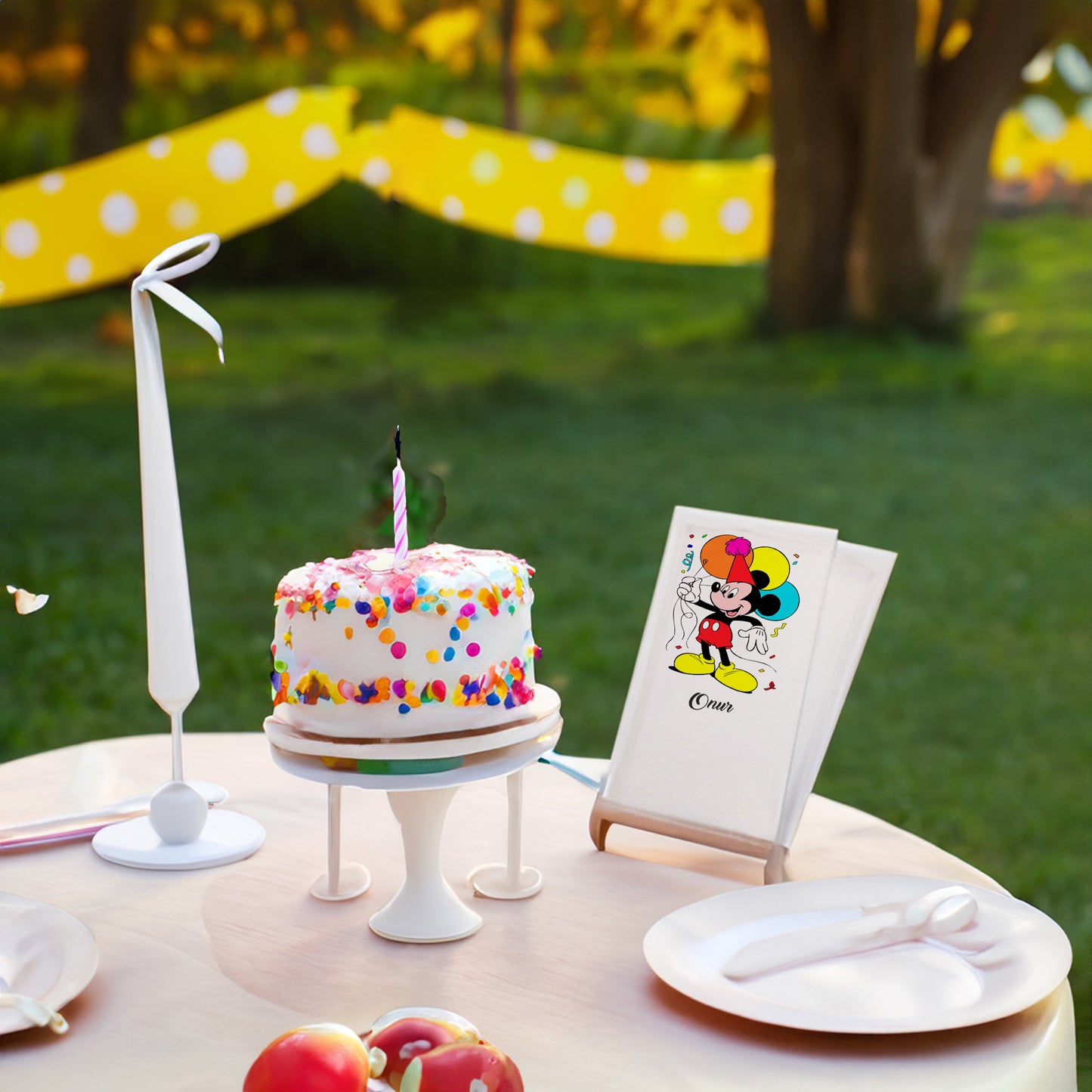 Balonlar ve Mickey Mouse Baskılı Peçeteler - AyDesign.com.tr
