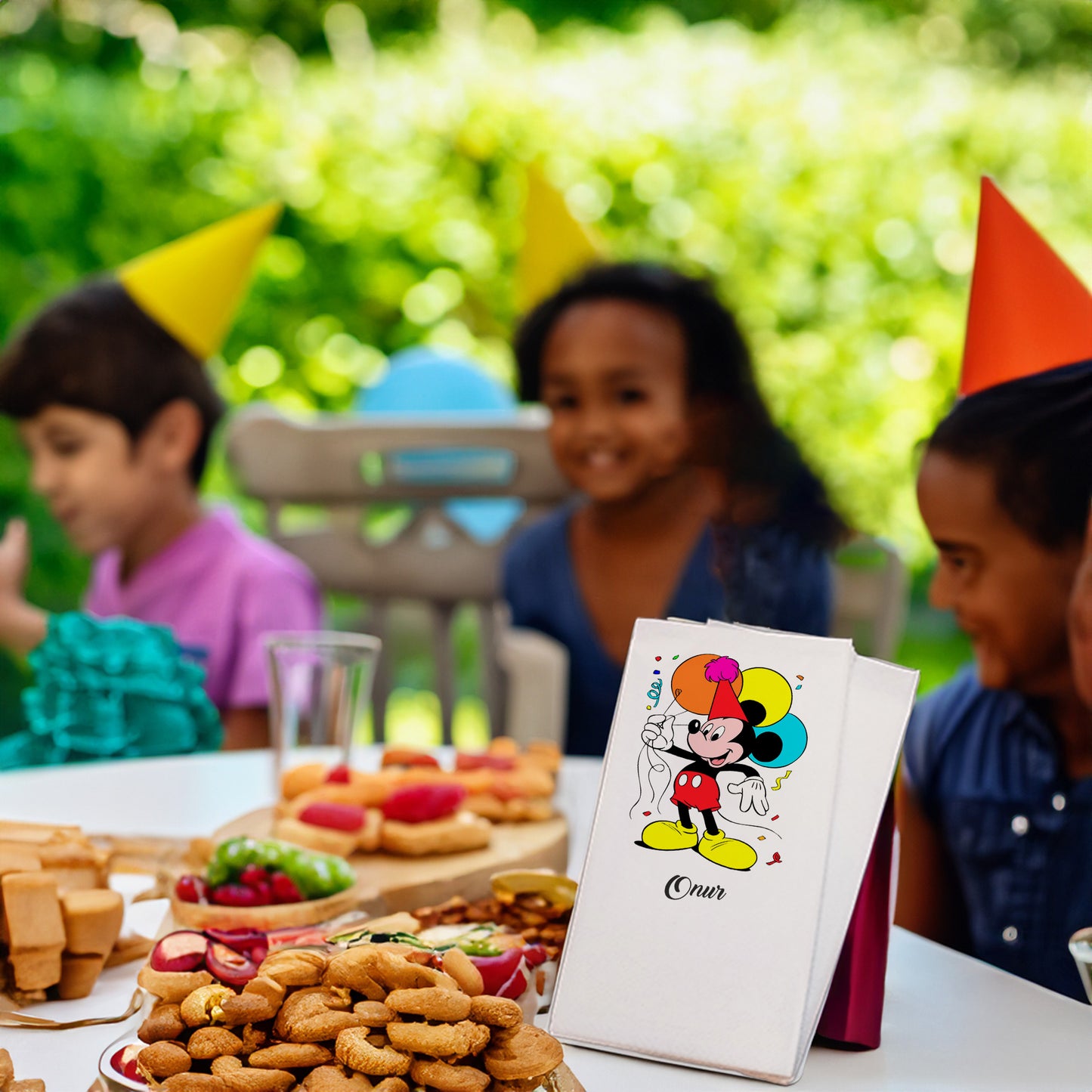 Balonlar ve Mickey Mouse Baskılı Peçeteler - AyDesign.com.tr