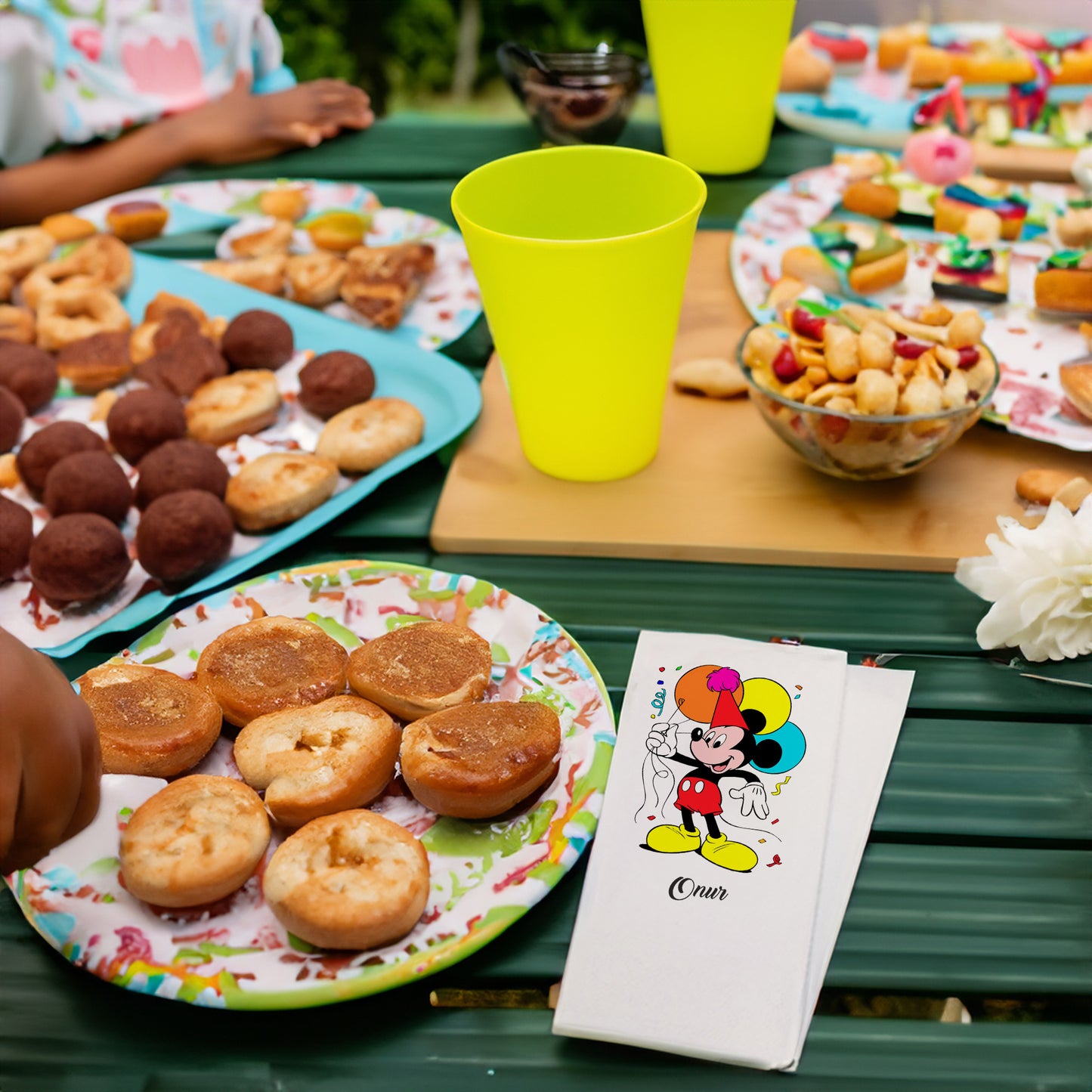 Balonlar ve Mickey Mouse Baskılı Peçeteler - AyDesign.com.tr