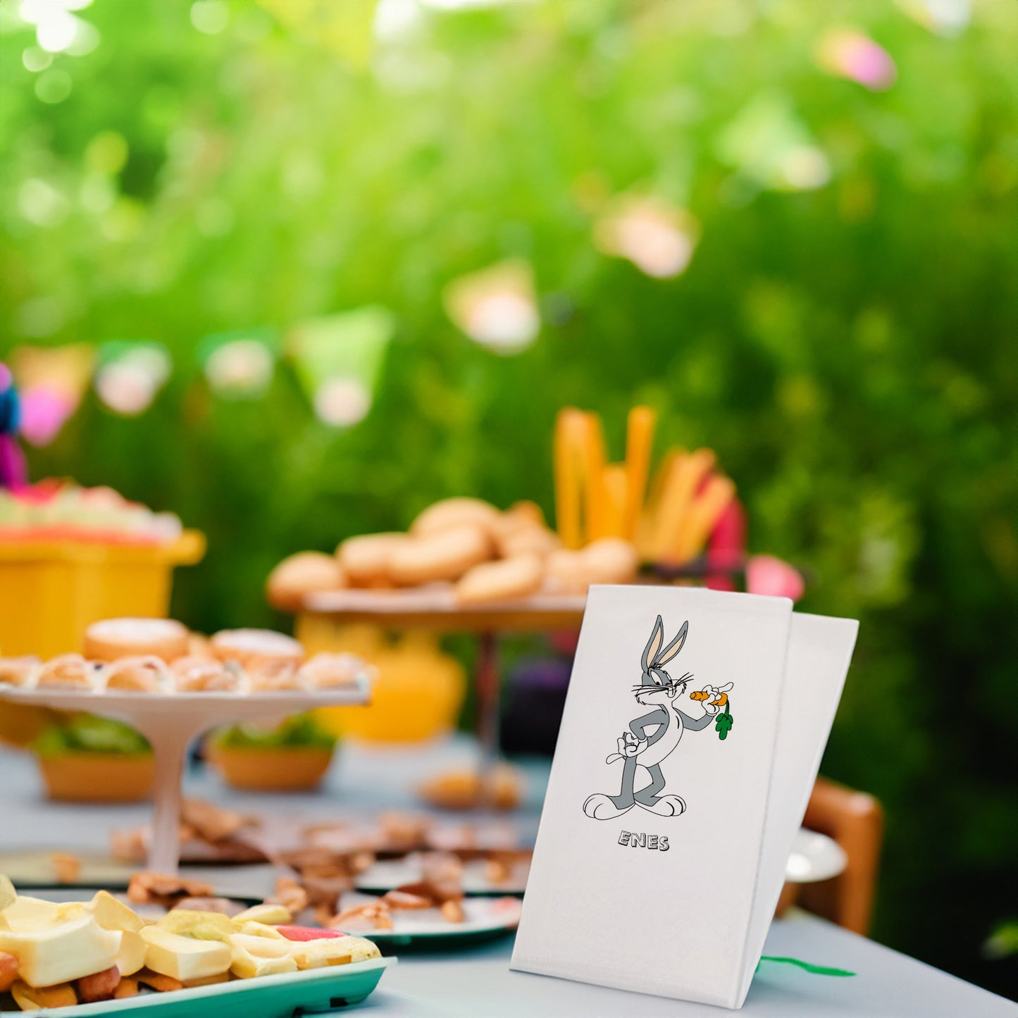 Havuçlu Bugs Bunny Temalı Baskılı Peçeteler - AyDesign.com