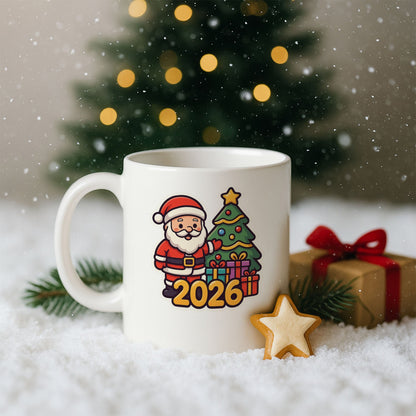 2026 Noel Baba Temalı Hediyelik Baskılı Kupa