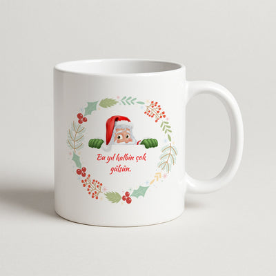 Bu Yıl Kalbin Çok Gülsün Yazılı Hediyelik Baskılı Kupa