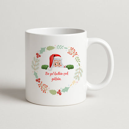 Bu Yıl Kalbin Çok Gülsün Yazılı Hediyelik Baskılı Kupa