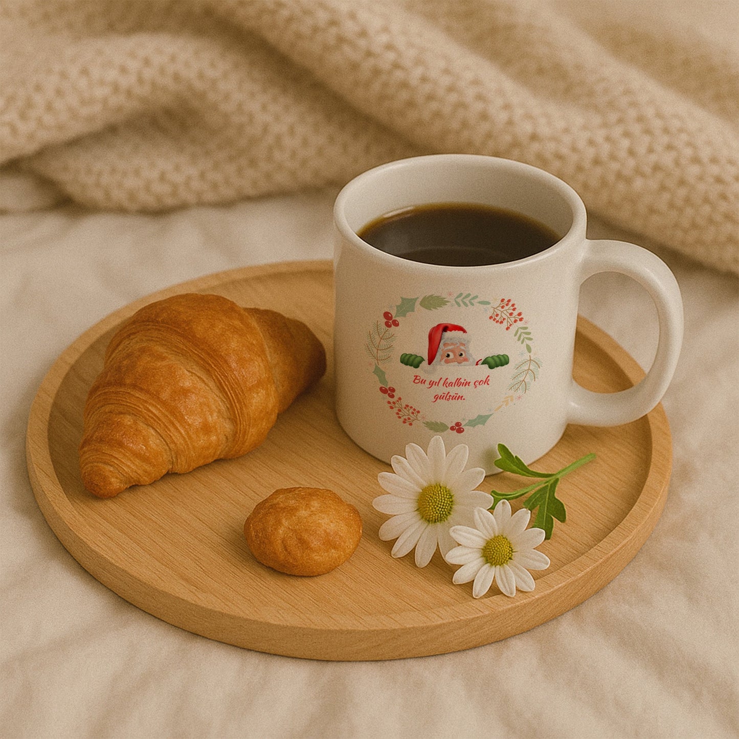 Bu Yıl Kalbin Çok Gülsün Yazılı Hediyelik Baskılı Kupa