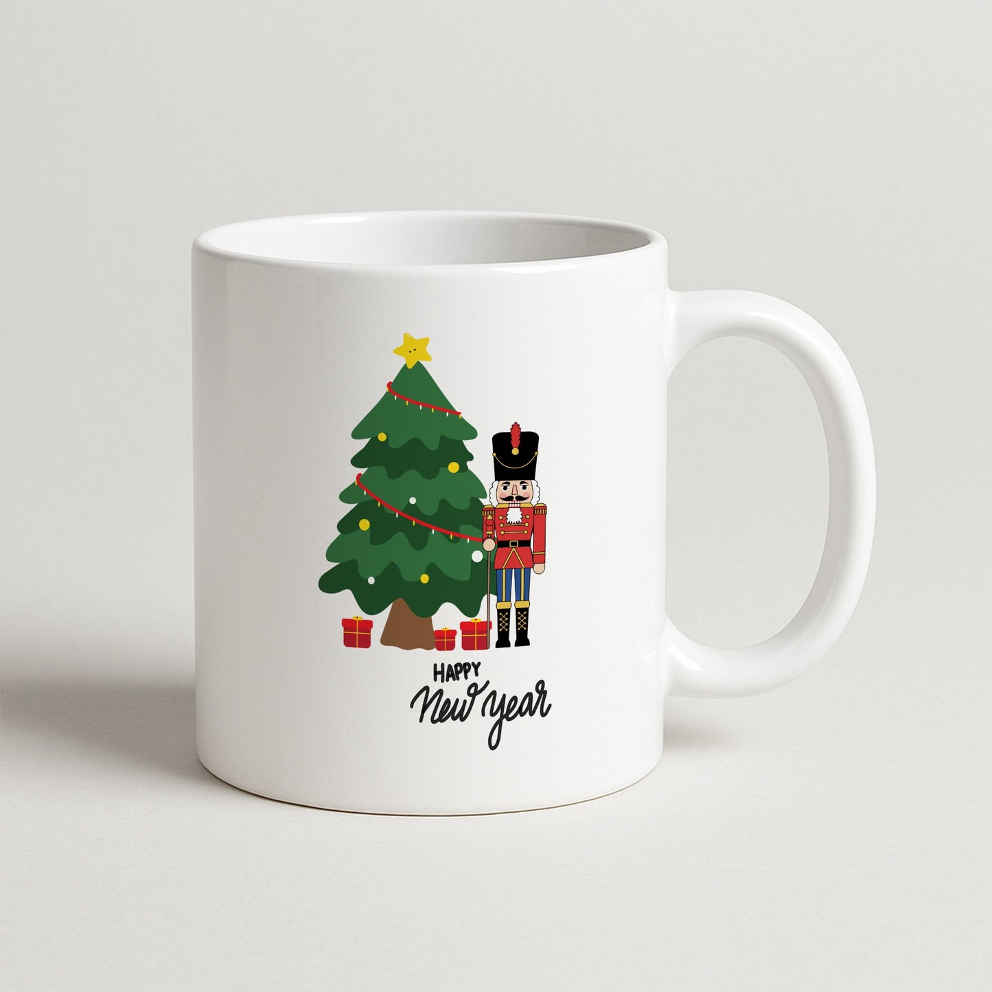 Fındıkkıran ve Yılbaşı Ağacı Temalı Hediyelik Baskılı Kupa