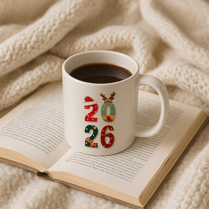 2026 Yılbaşı Figürlü Özel Tasarım Baskılı Hediyelik Kupa