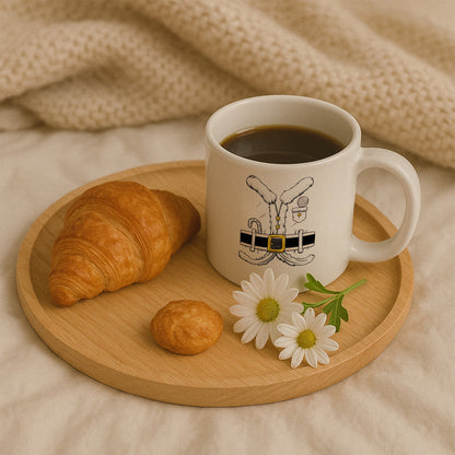 Noel Esintili Kürklü Kıyafet Detaylı Yılbaşı Baskılı Kupa