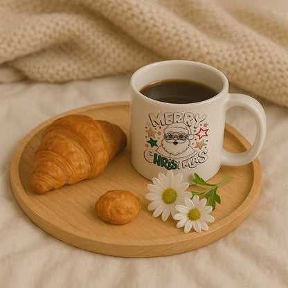 Yıldız Gözlü Noel Baba Tasarımlı Yılbaşı Kupası