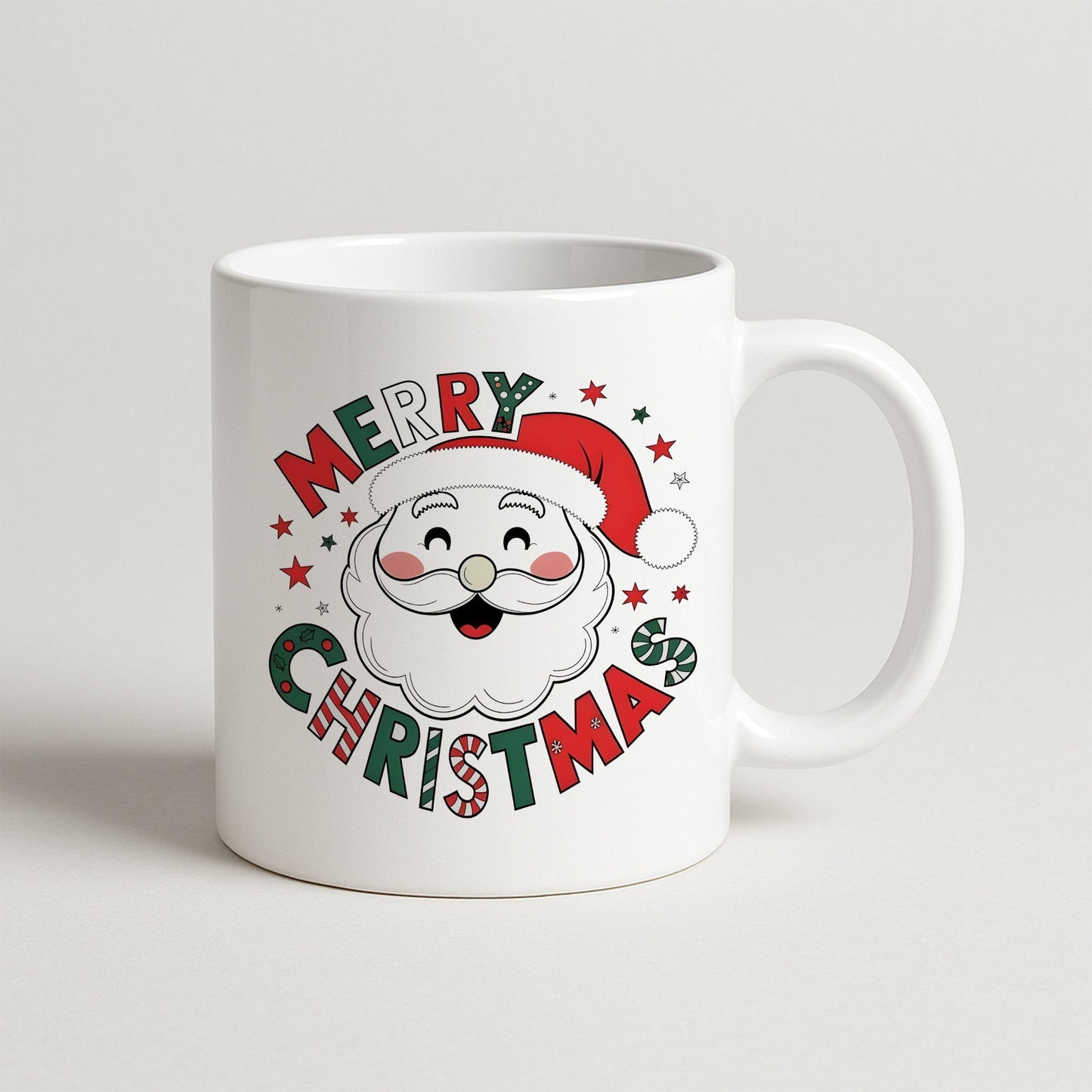 Merry Christmas Tasarımlı Noel Baba Kupası