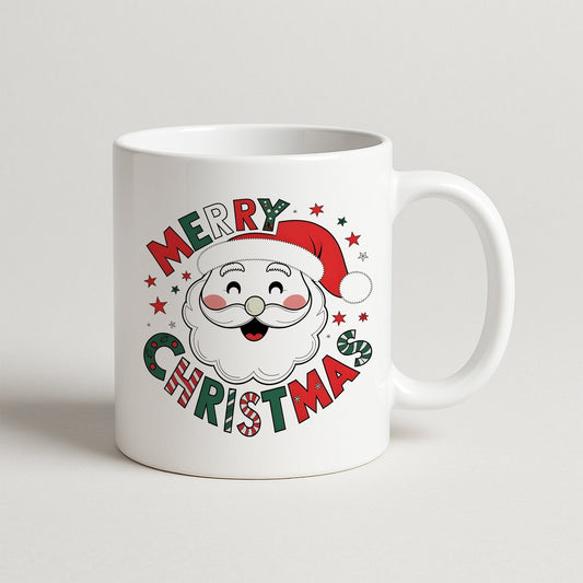 Merry Christmas Tasarımlı Noel Baba Kupası