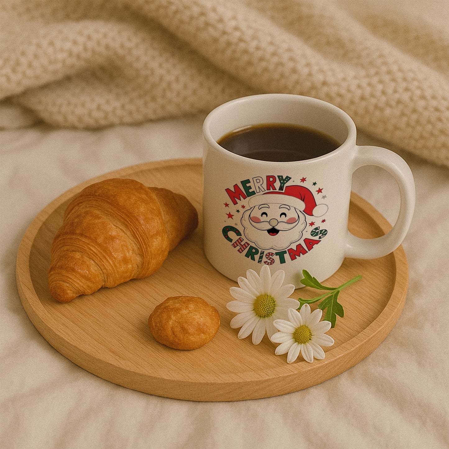 Merry Christmas Tasarımlı Noel Baba Kupası