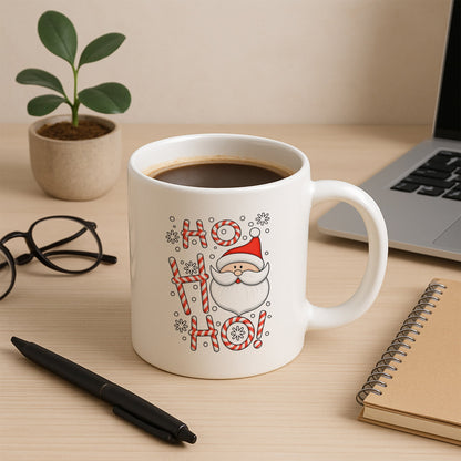 Ho Ho Ho Noel Baba Tasarımlı Yılbaşı Kupası