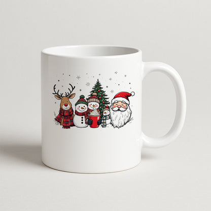 Noel Baba, Kardan Adam ve Geyik Tasarımlı Yılbaşı Kupası