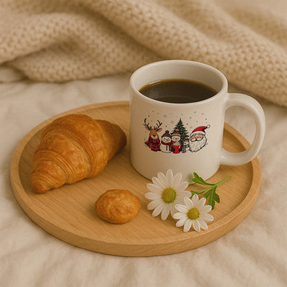 Noel Baba, Kardan Adam ve Geyik Tasarımlı Yılbaşı Kupası