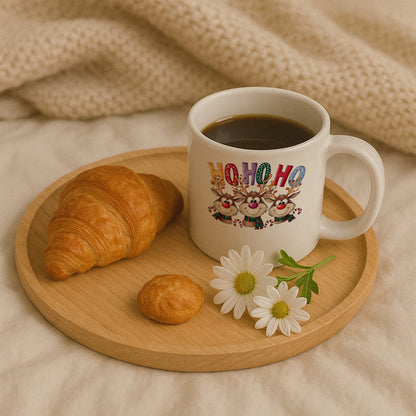 Ho Ho Ho Yazılı Geyik Figürlü Yılbaşı Kupası