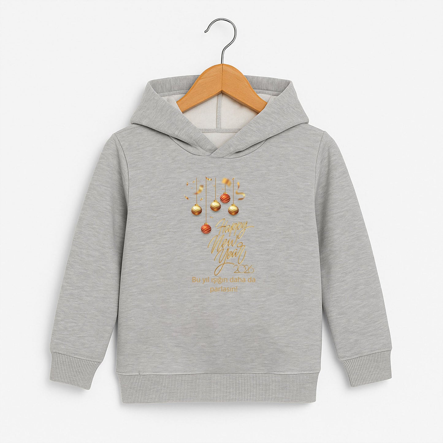 Happy New Year 2026 Yazılı Çocuk Sweatshirt – Yılbaşı Özel