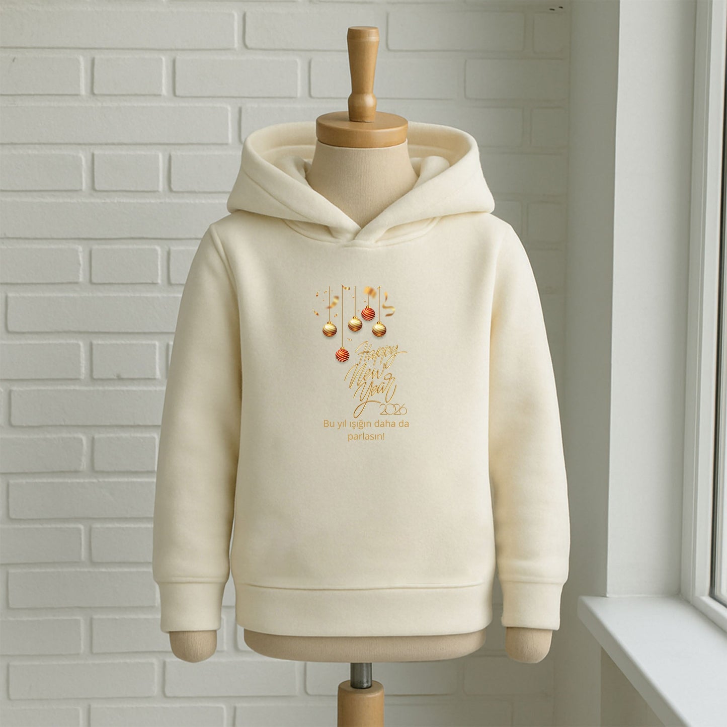 Happy New Year 2026 Yazılı Çocuk Sweatshirt – Yılbaşı Özel