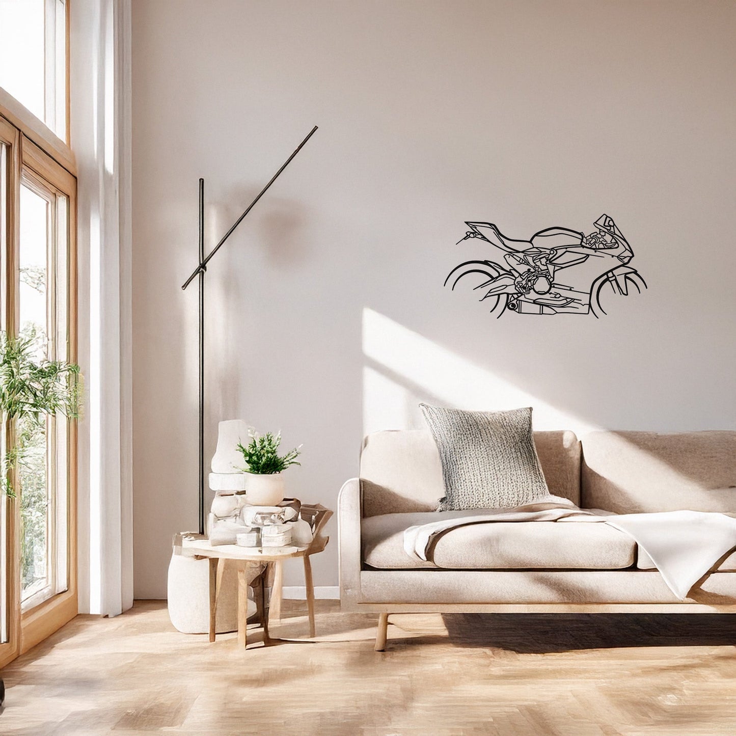 899 Panigale Metal Duvar Tablosu – Elektrostatik Siyah Boyalı Modern Motor Dekoru