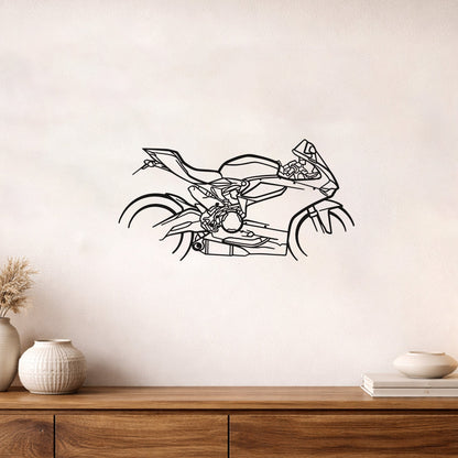 899 Panigale Metal Duvar Tablosu – Elektrostatik Siyah Boyalı Modern Motor Dekoru