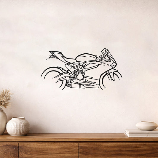 899 Panigale Metal Duvar Tablosu – Elektrostatik Siyah Boyalı Modern Motor Dekoru