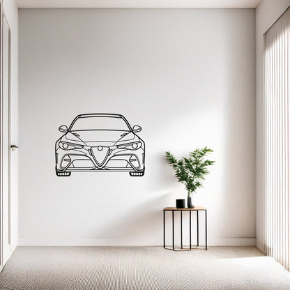 Alfa Romeo Giulia GTA 2020 Metal Duvar Tablosu – Elektrostatik Siyah Boyalı Modern Otomobil Dekoru