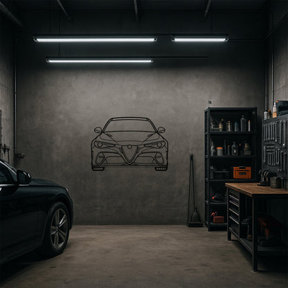 Alfa Romeo Giulia GTA 2020 Metal Duvar Tablosu – Elektrostatik Siyah Boyalı Modern Otomobil Dekoru