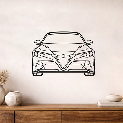 Alfa Romeo Giulia GTA 2020 Metal Duvar Tablosu – Elektrostatik Siyah Boyalı Modern Otomobil Dekoru