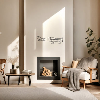 Arion Lightning Metal Duvar Tablosu – Elektrostatik Siyah Boyalı Hafif Uçak Dekoru