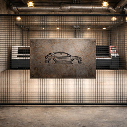 Audi Q8 Metal Duvar Tablosu – Elektrostatik Siyah Boyalı Modern SUV Dekoru