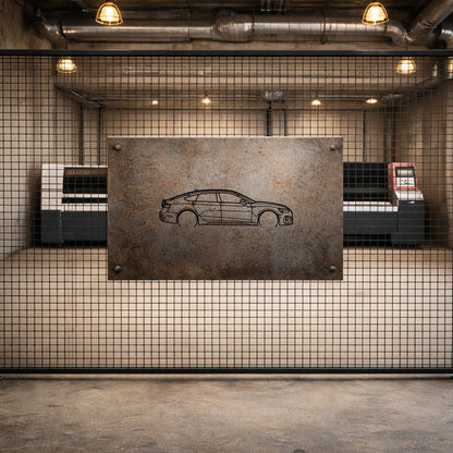 Audi RS5 Metal Duvar Tablosu – Elektrostatik Siyah Boyalı Sportif Otomobil Dekoru
