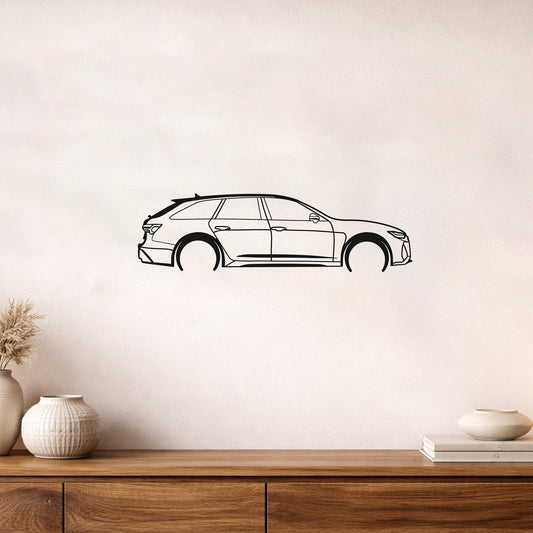 Audi Metal Duvar Tablosu – Elektrostatik Siyah Boyalı Modern Otomobil Dekoru