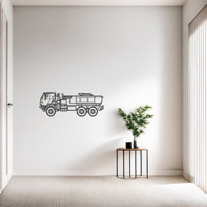 M412 Askeri Kamyon Modern Metal Duvar Tablosu Elektrostatik Siyah Boyalı Dekoratif Sanat