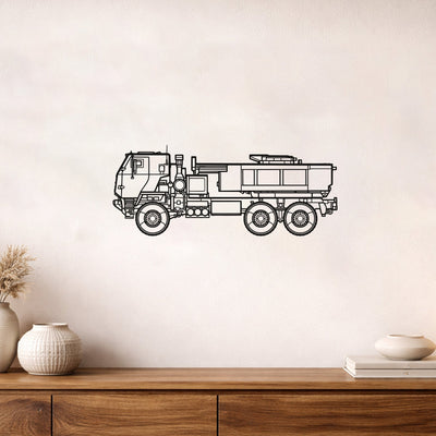 M412 Askeri Kamyon Modern Metal Duvar Tablosu Elektrostatik Siyah Boyalı Dekoratif Sanat