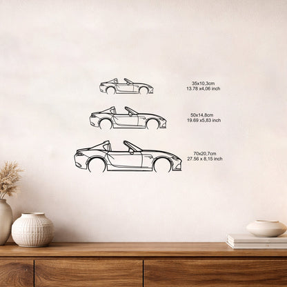 Mazda MX 5 RF Modern Metal Duvar Tablosu Şık ve Sportif Salon Ofis Aksesuarı
