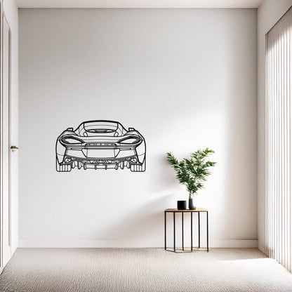 McLaren 570GT Arka Görünüm Metal Duvar Tablosu Hiper Araba Duvar Sanatı