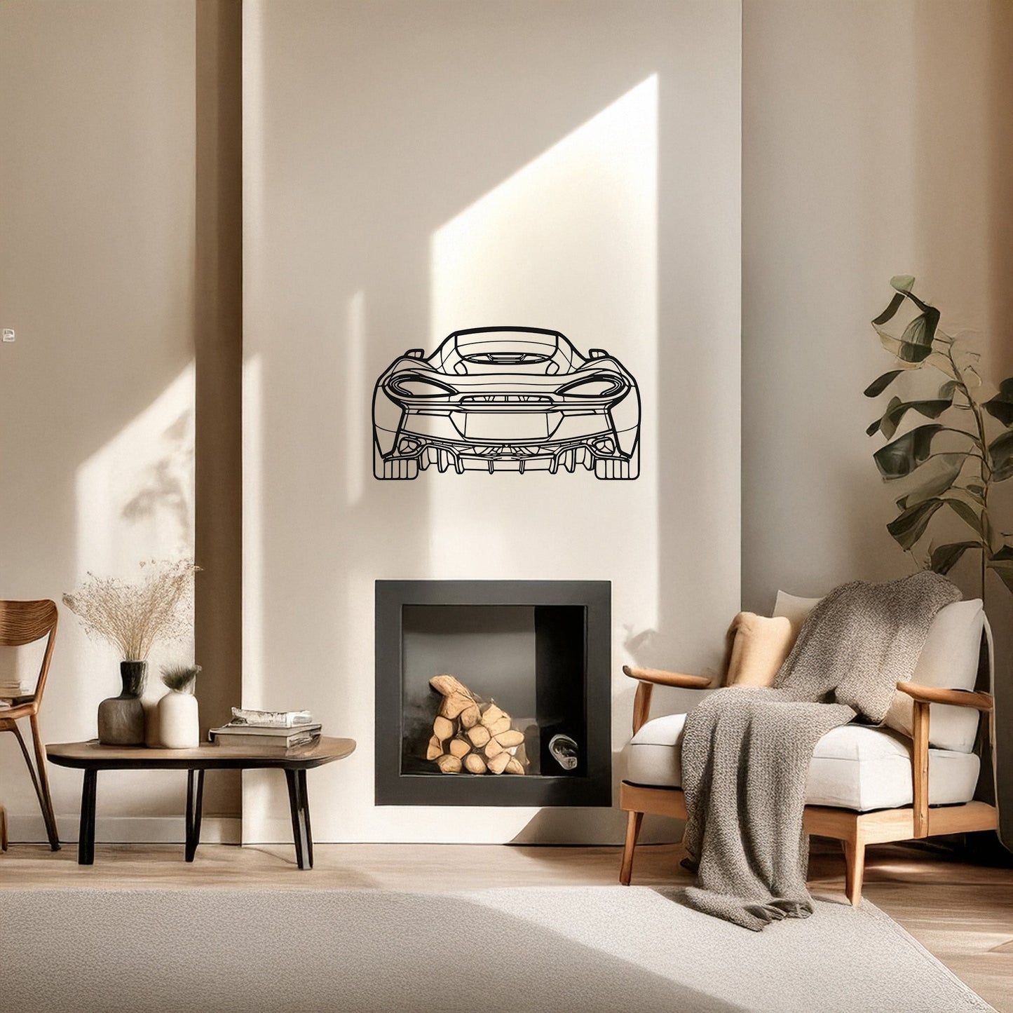 McLaren 570GT Arka Görünüm Metal Duvar Tablosu Hiper Araba Duvar Sanatı