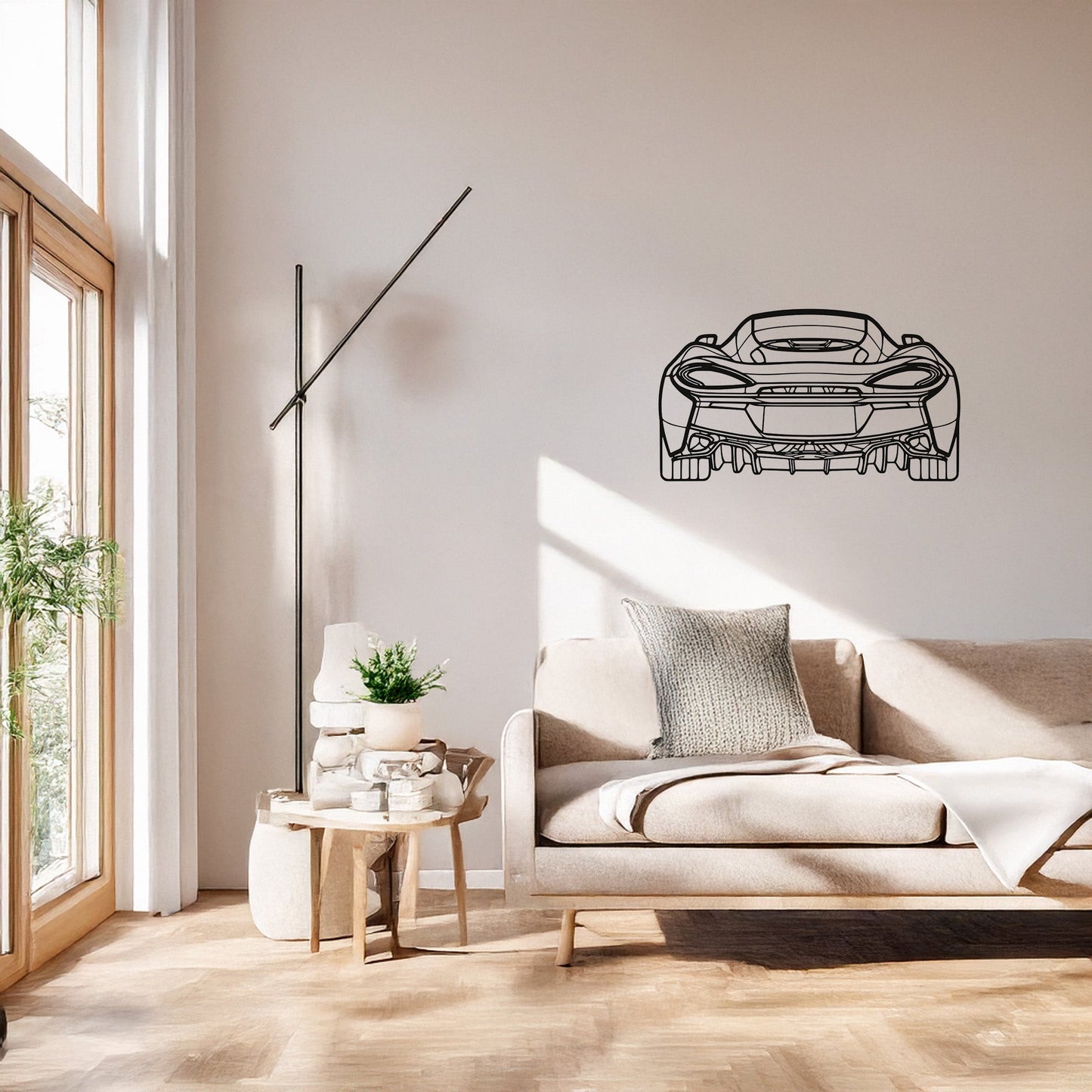 McLaren 570GT Arka Görünüm Metal Duvar Tablosu Hiper Araba Duvar Sanatı