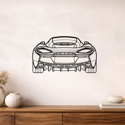 McLaren 570GT Arka Görünüm Metal Duvar Tablosu Hiper Araba Duvar Sanatı